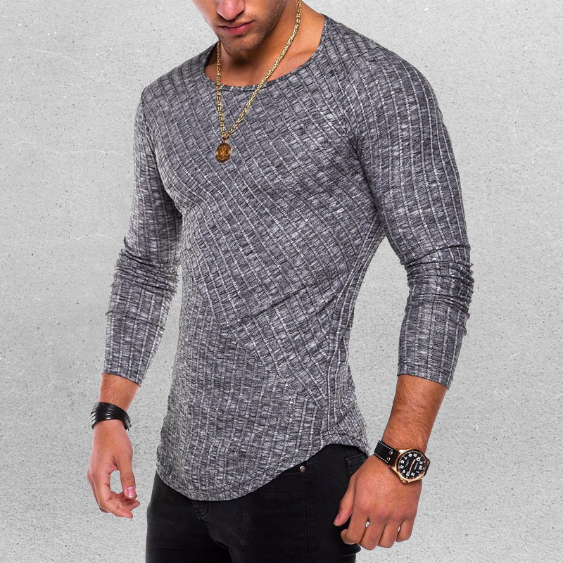 Judah® | Highly Elastic Plain Long-Sleeved T-Shirt For Men