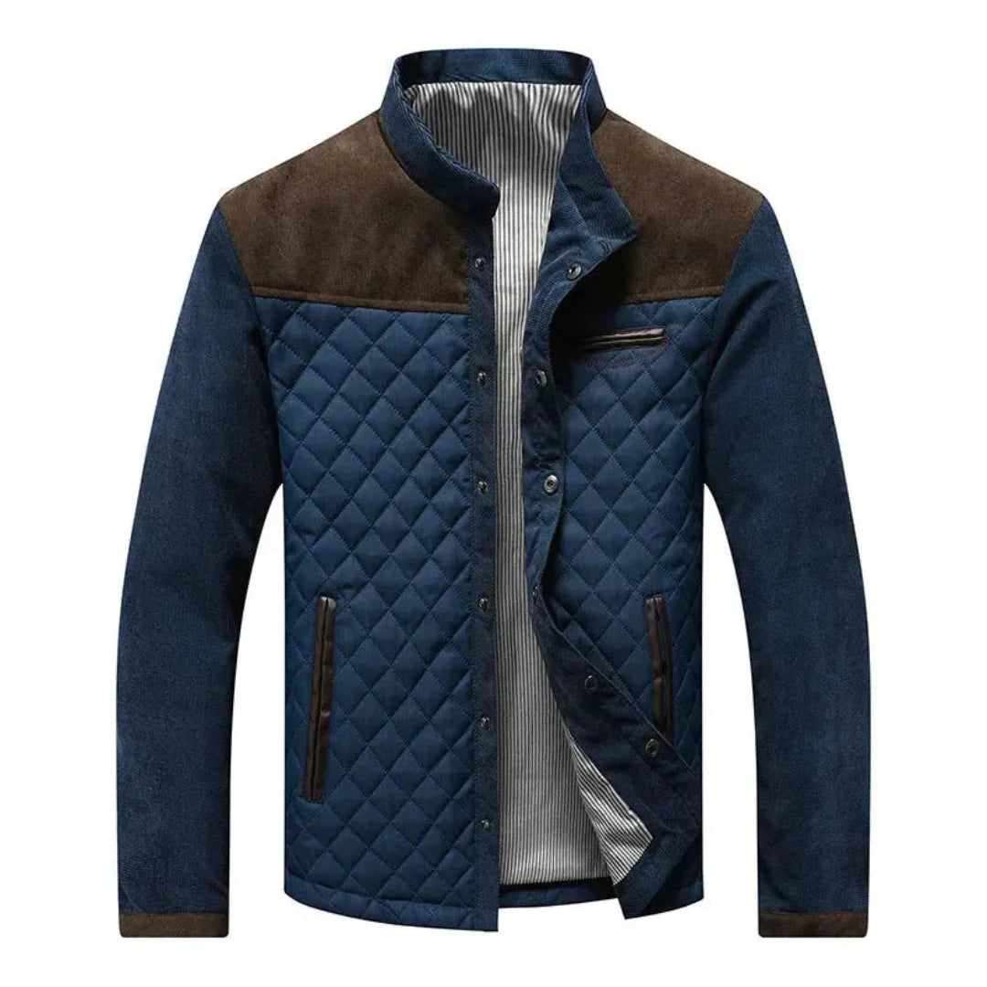 Emiliano | Hudson Quilted Contrast Collar Jacket