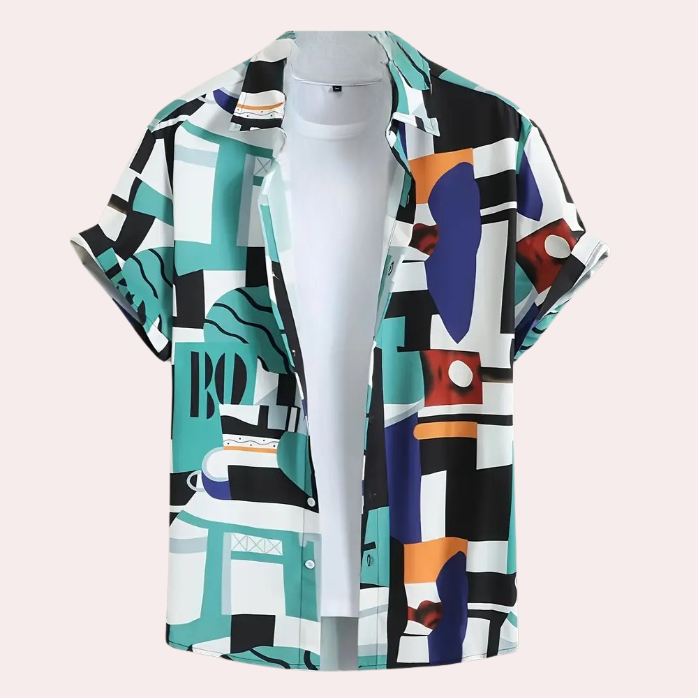 Fernando® | Vibrant Printed Shirt For Men
