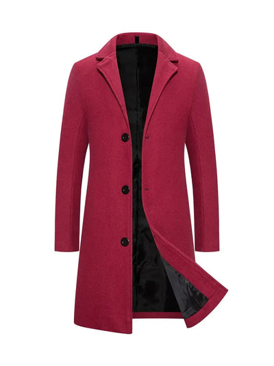 Ringo | Elegant long wool coat for men