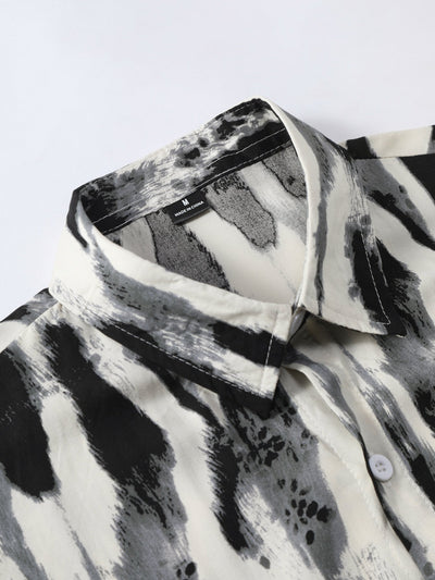 Amory® | Brushstroke Print Button Up Shirt