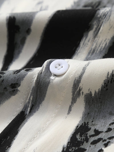 Amory® | Brushstroke Print Button Up Shirt