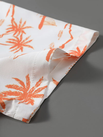 Amman® | Palm Tree Print Button Up Shirt