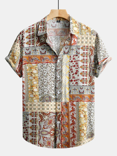 Arlan® | Paisley Floral Print Button Up Shirt