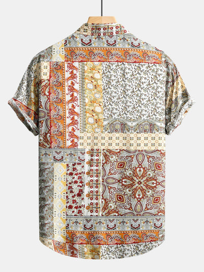 Arlan® | Paisley Floral Print Button Up Shirt