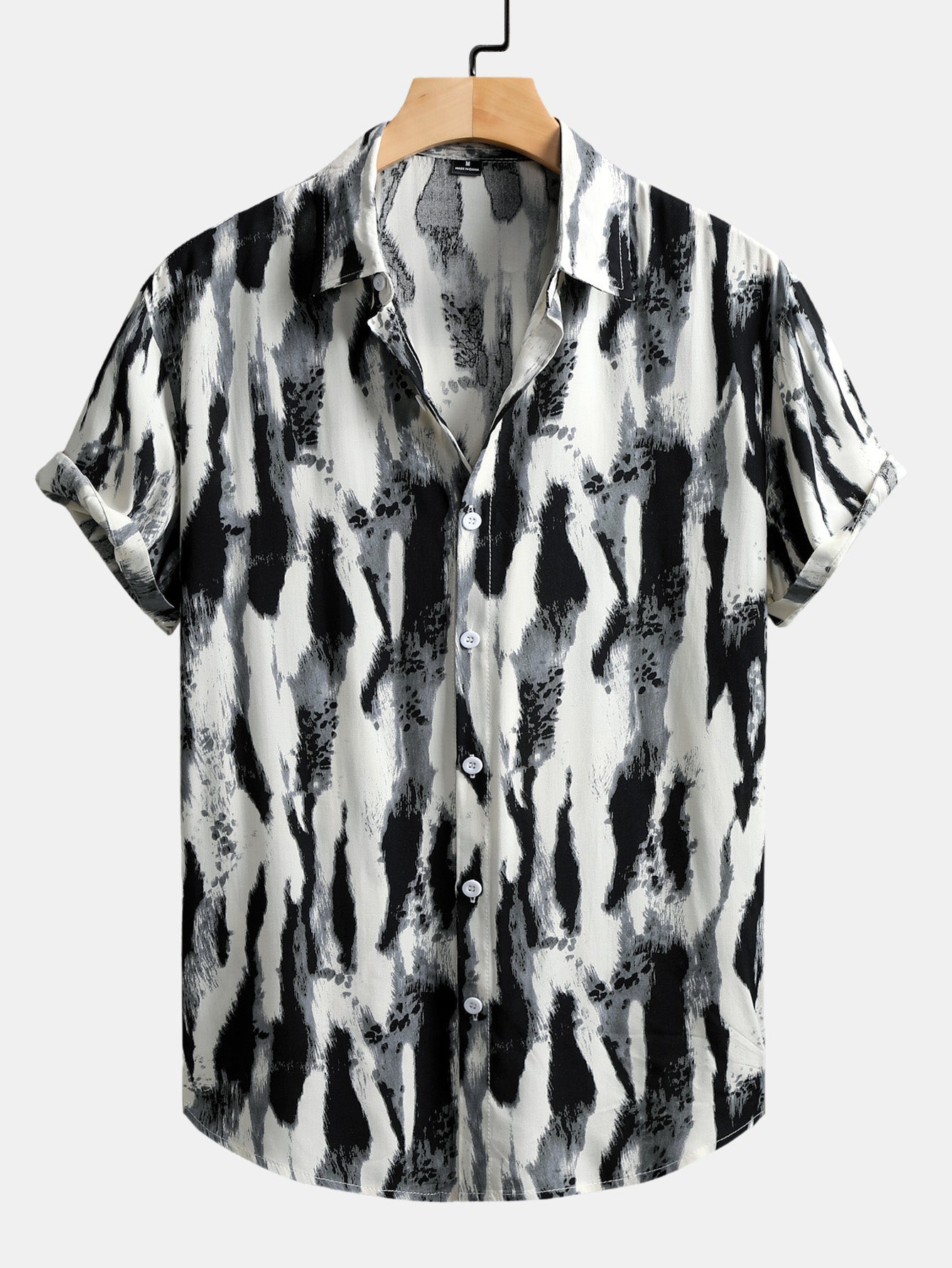 Amory® | Brushstroke Print Button Up Shirt