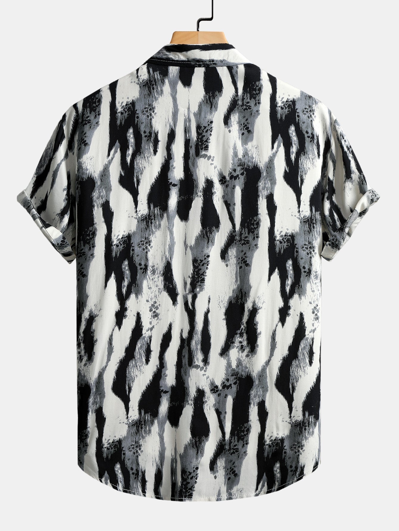 Manuel® | Brushstroke Print Button Up Shirt