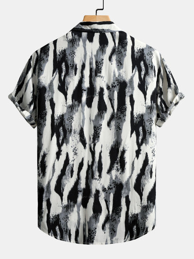 Amory® | Brushstroke Print Button Up Shirt