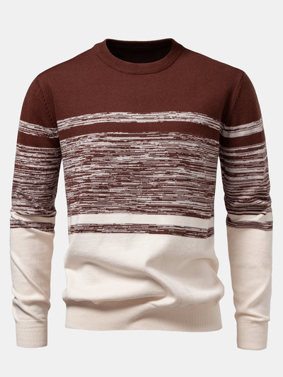 Aran® | Horizontal Stripe Pattern Crew Neck Sweater