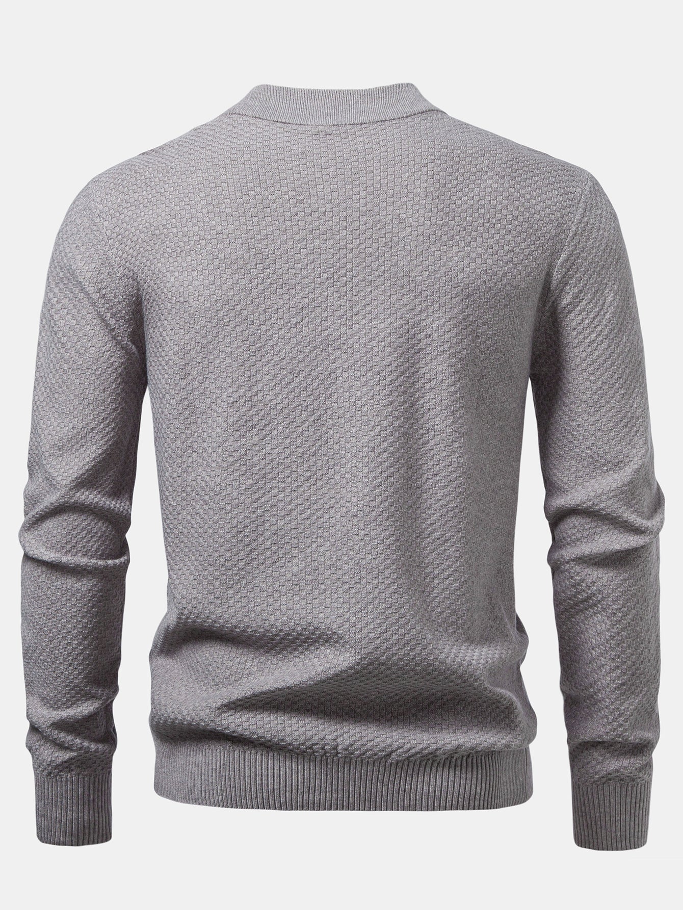 Amir® | Checkerboard Textured Mock Neck Sweater