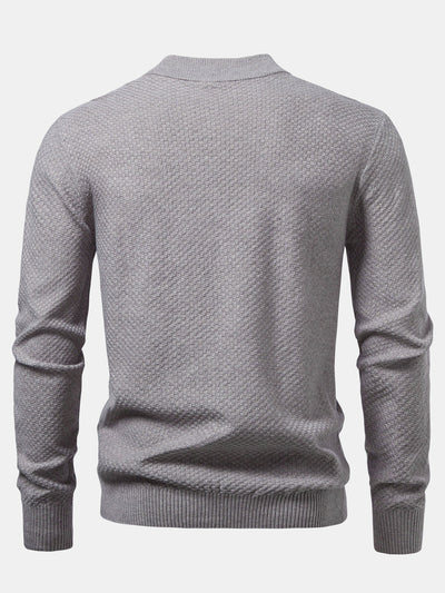 Amir® | Checkerboard Textured Mock Neck Sweater