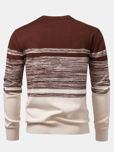 Aran® | Horizontal Stripe Pattern Crew Neck Sweater