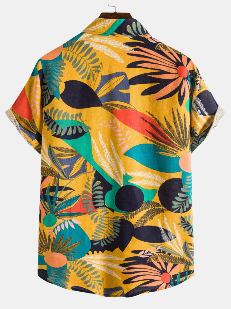 Miles® | Tropical Plants Cotton Shirts