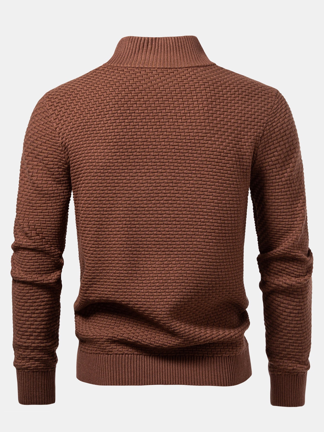 Alarico® | Wave Jacquard Quarter Zip Sweater