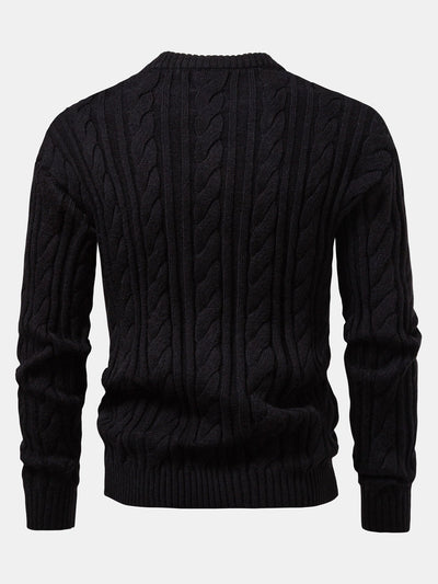 Abdullah® | Twist Jacquard Crew Neck Sweater