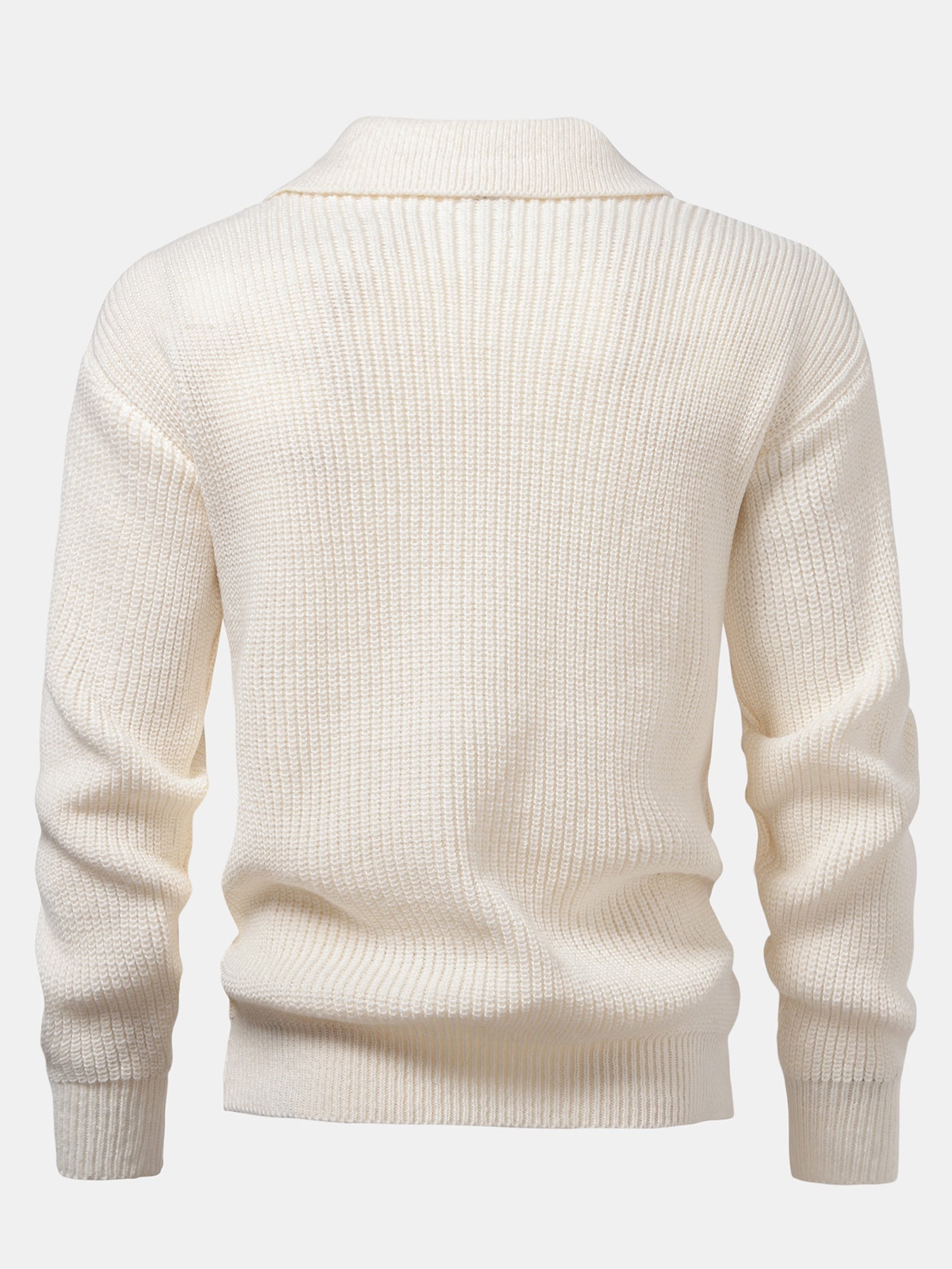 Adamari® | Long Sleeve Textured Knit Polo Shirt