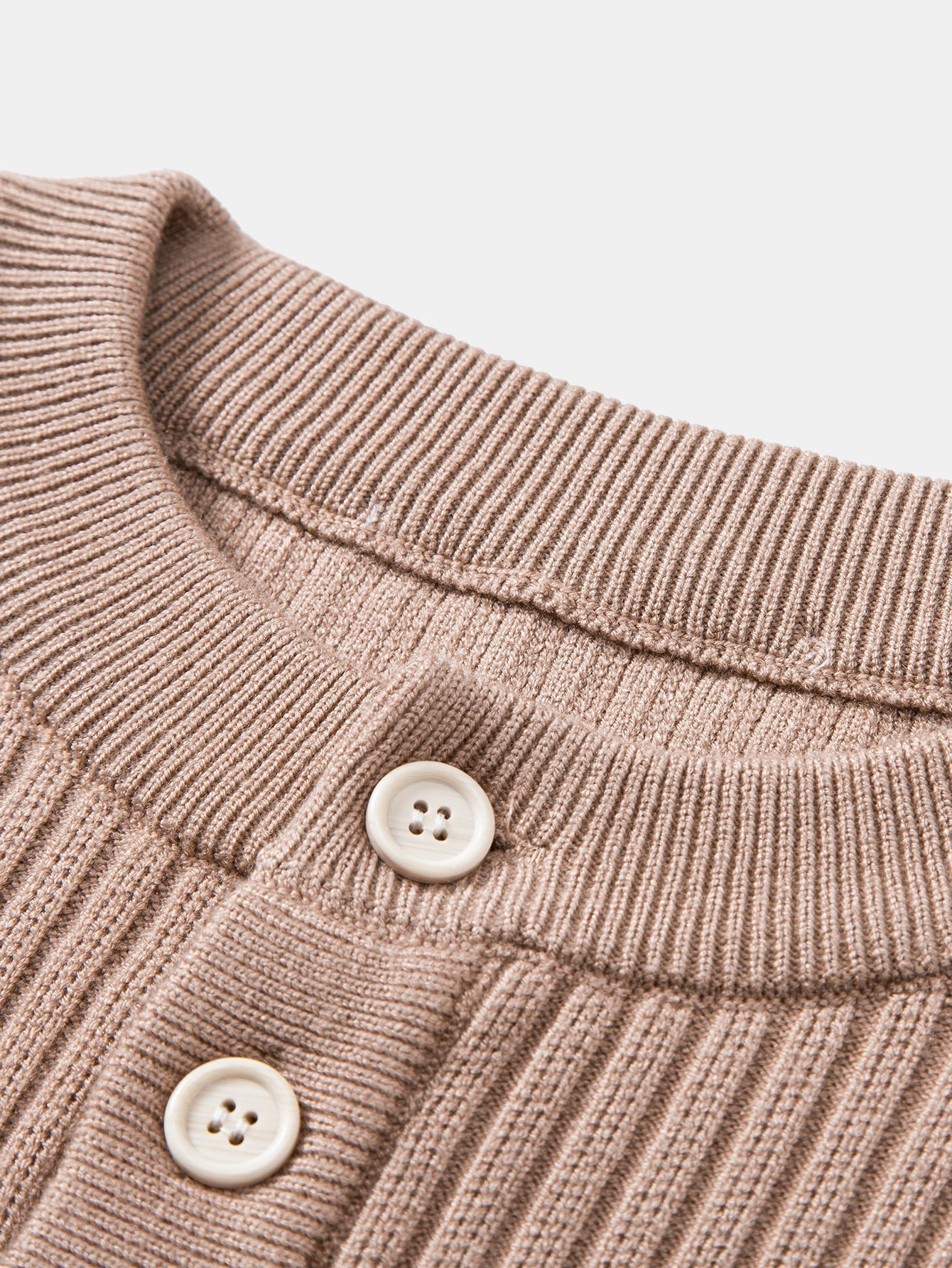 Ardal® | Ribbed Henley Neck Sweater