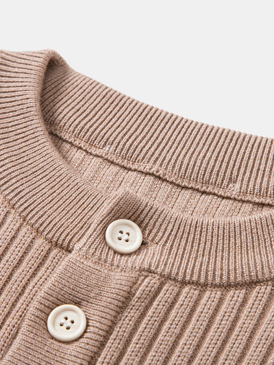 Ardal® | Ribbed Henley Neck Sweater