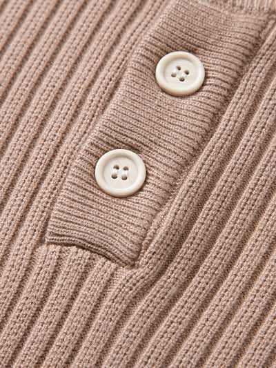 Ardal® | Ribbed Henley Neck Sweater
