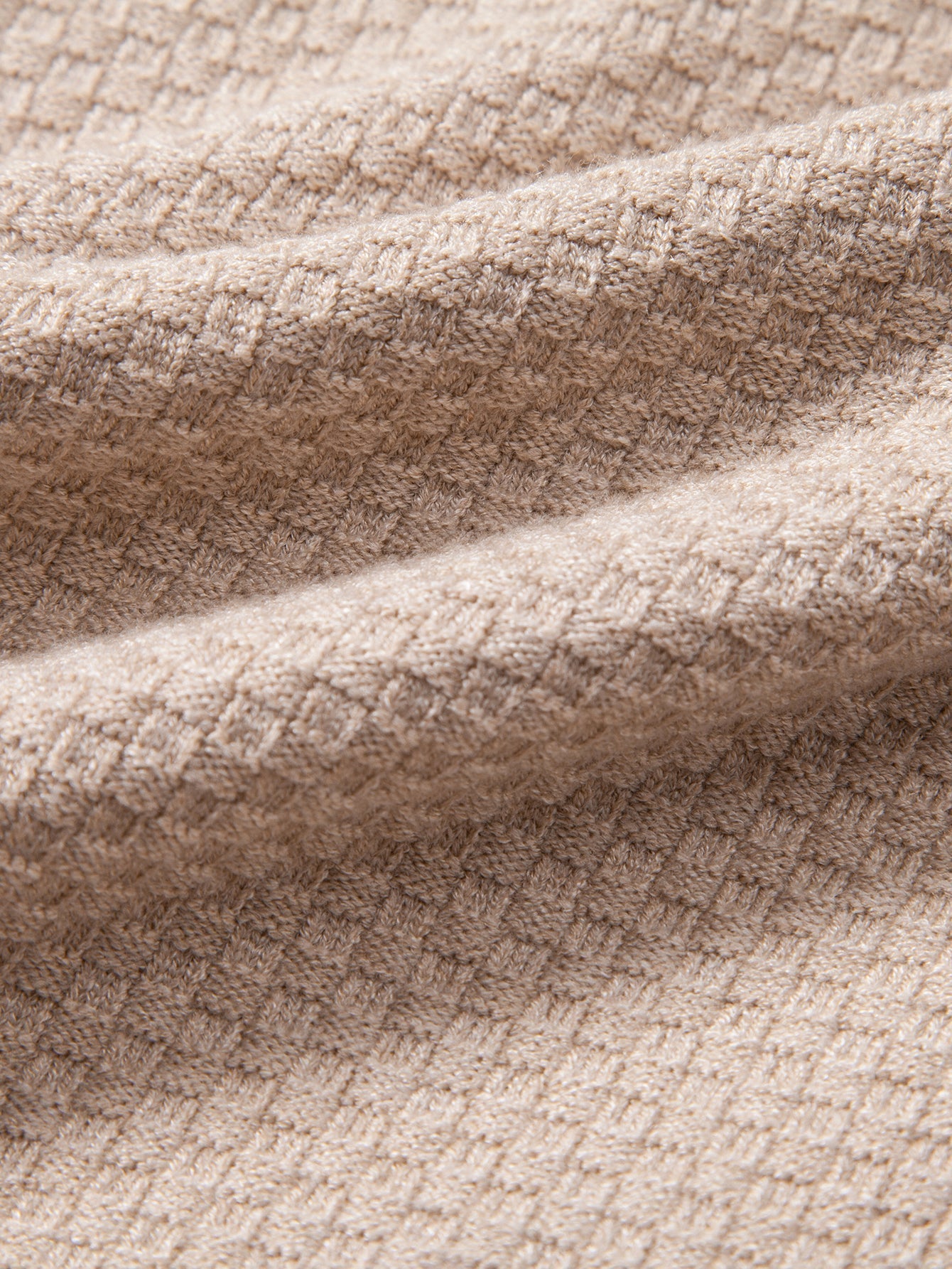 Amir® | Checkerboard Textured Mock Neck Sweater