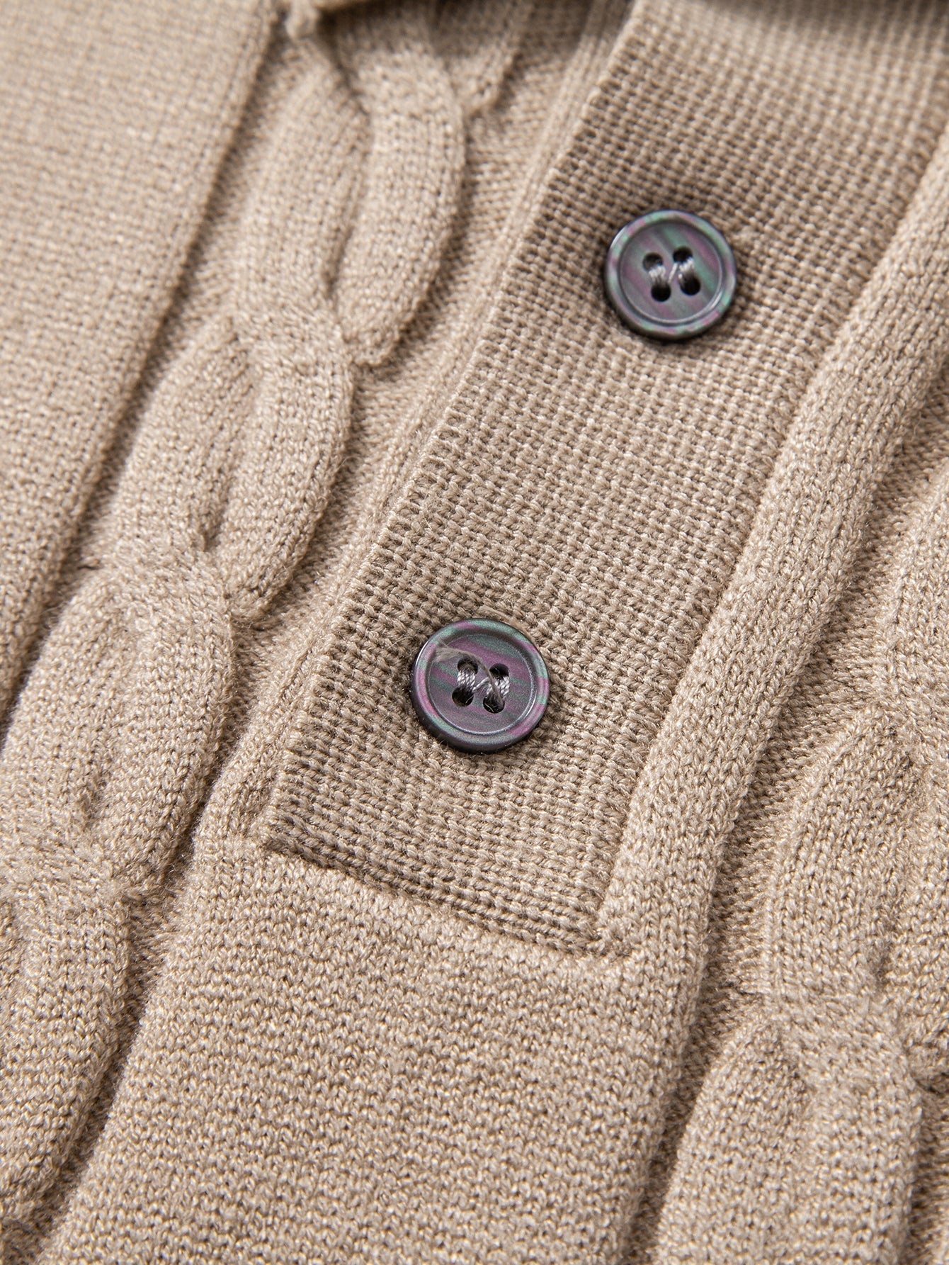 Aiken® | Long Sleeve Twist Knit Polo Shirt