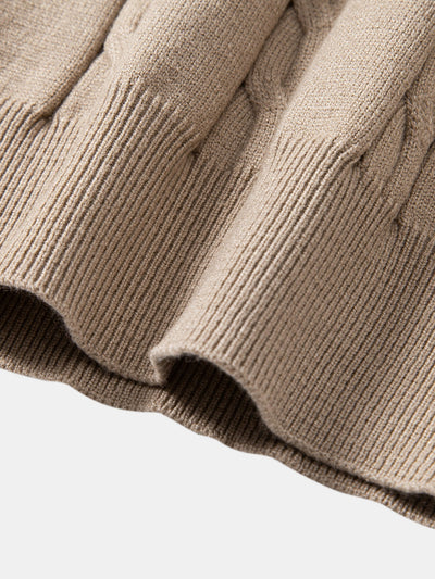 Aiken® | Long Sleeve Twist Knit Polo Shirt