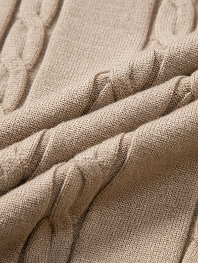 Aiken® | Long Sleeve Twist Knit Polo Shirt