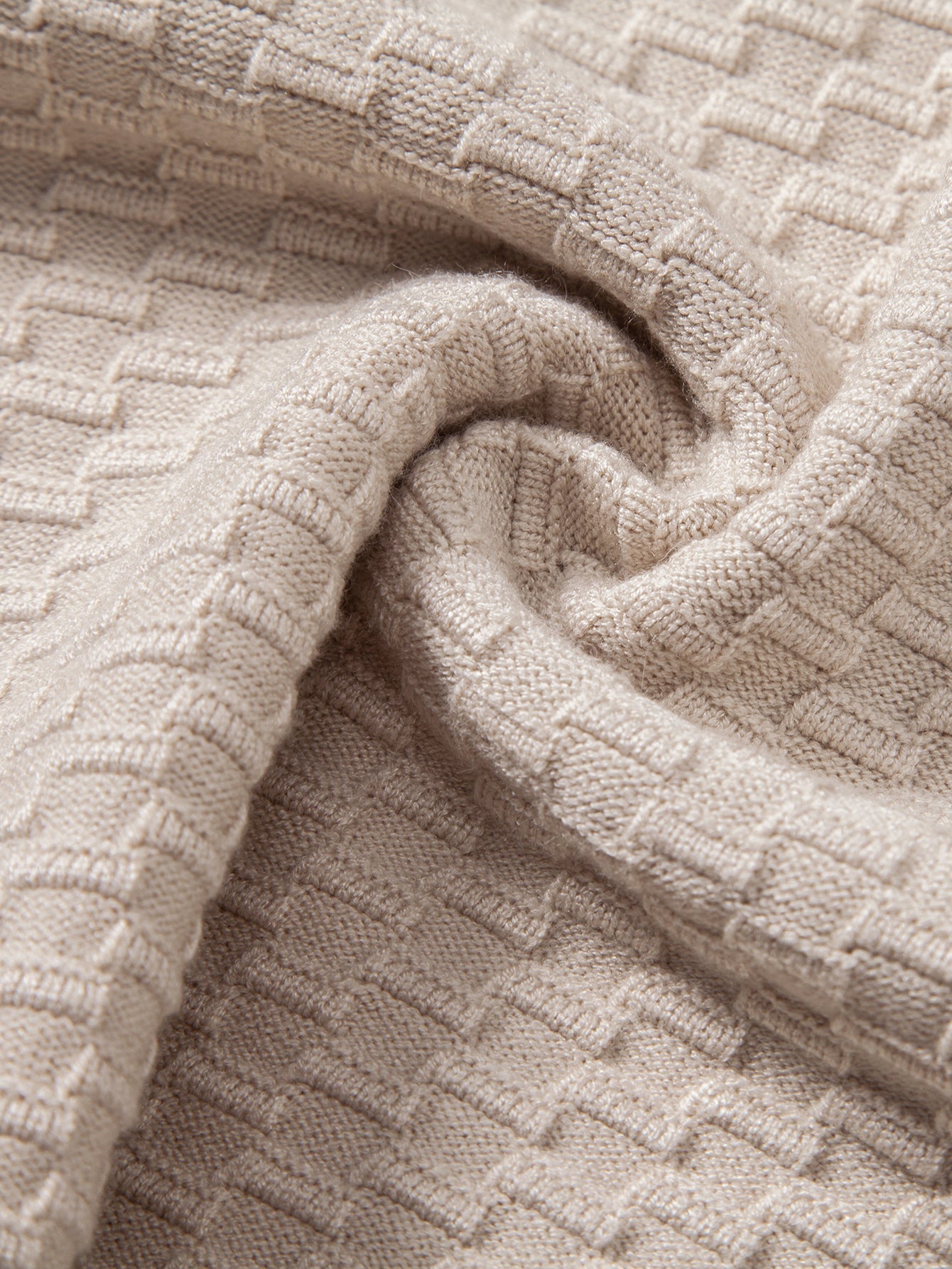 Aquilino® | Long Sleeve Textured Knit  Polo Shirt