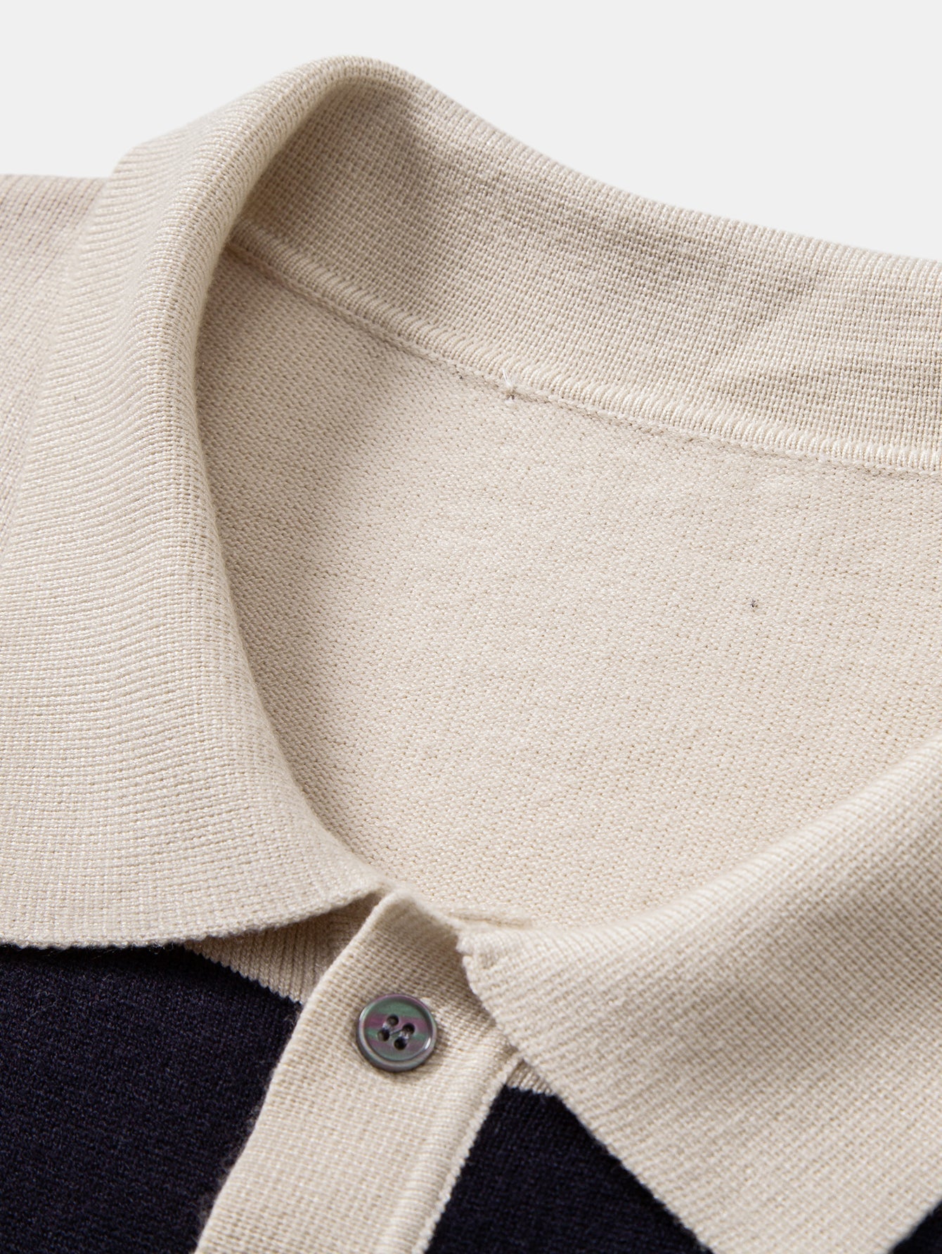 Adolfo® | Long Sleeve Stripe Knit Polo Shirt