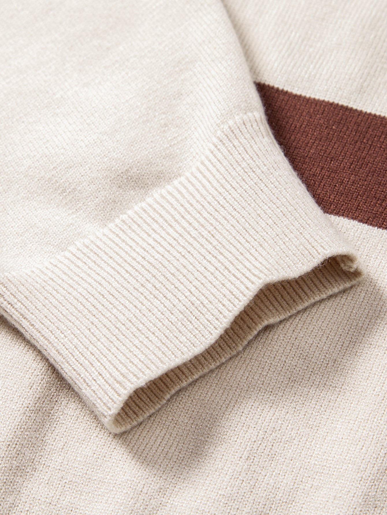 Adolfo® | Long Sleeve Stripe Knit Polo Shirt