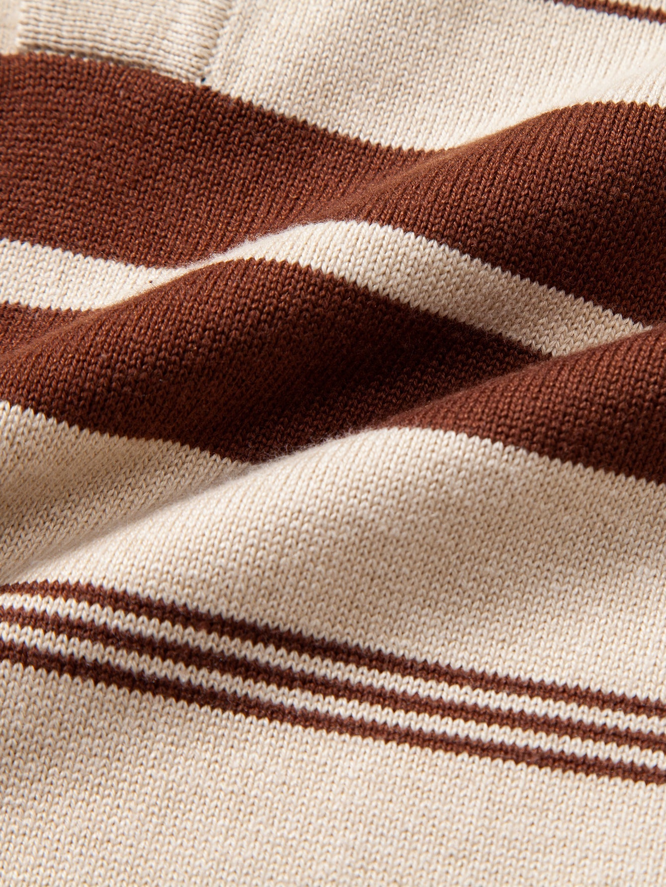 Alfonso® | Long Sleeve Stripe Knit Polo Shirt