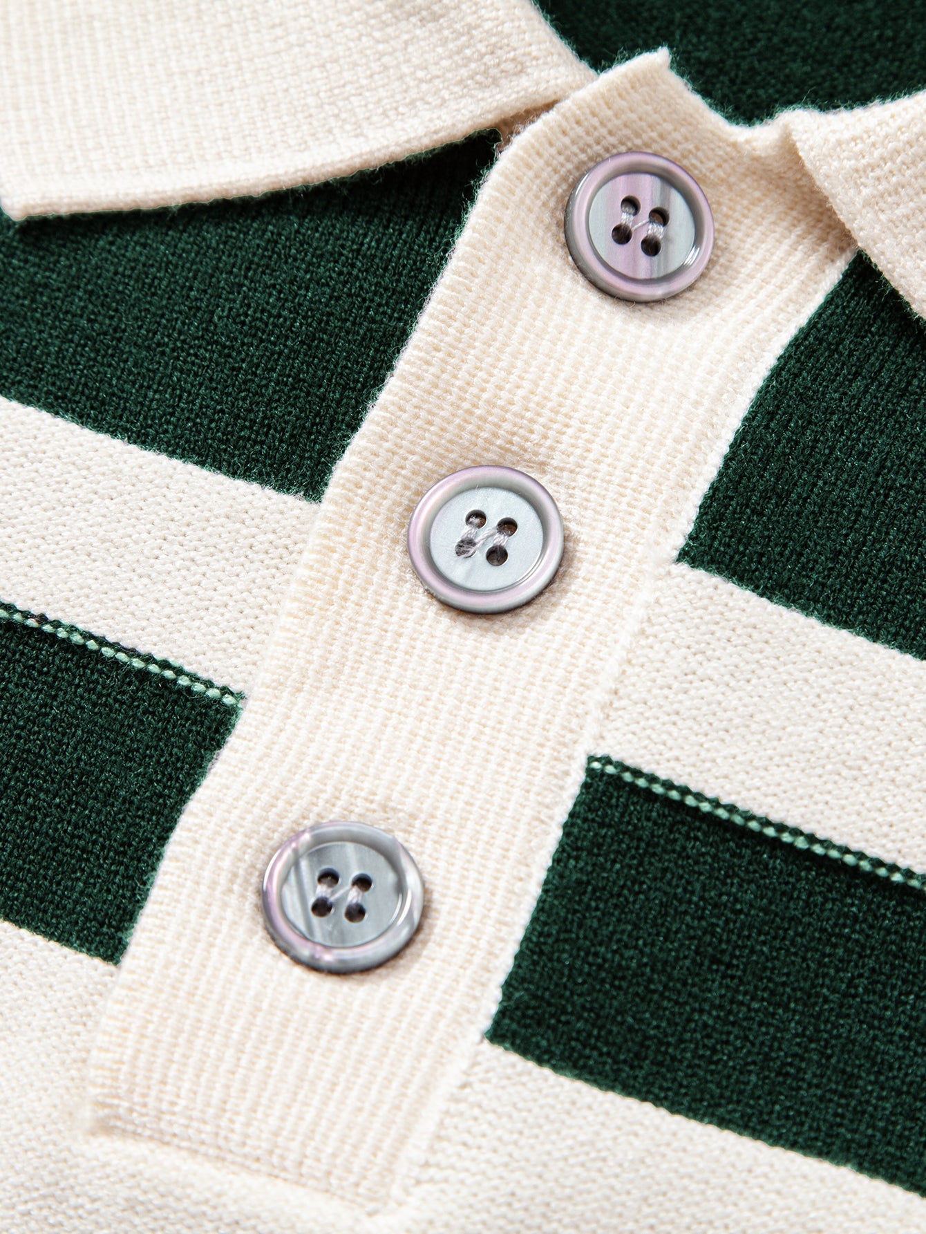 Alonso® | Long Sleeve Color Block Knit Polo Shirt