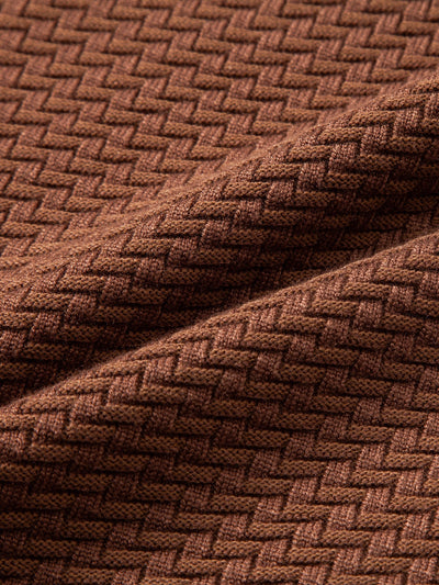 Alarico® | Wave Jacquard Quarter Zip Sweater