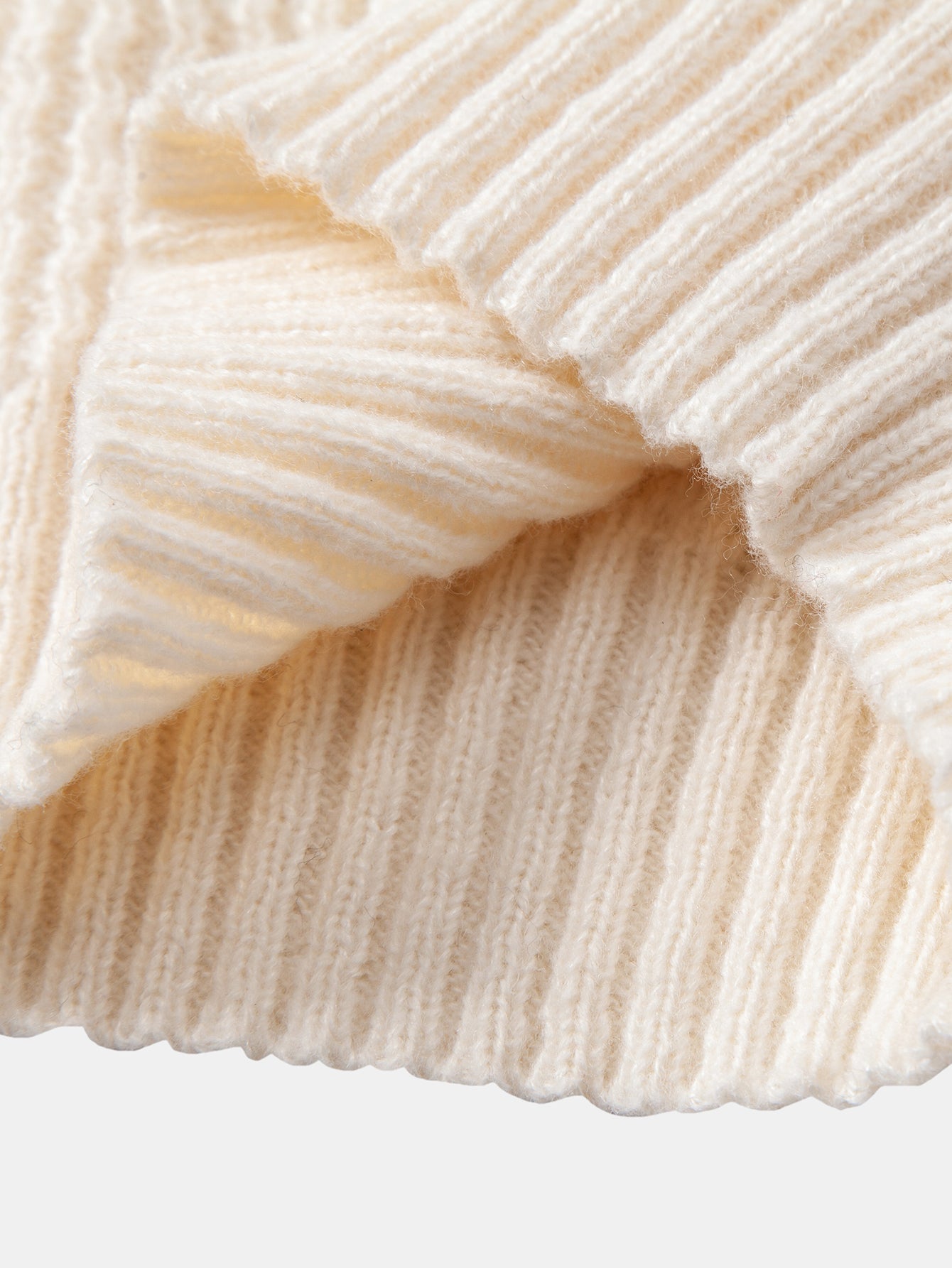 Ademar® | Long Sleeve Wave Jacquard Knit V Neck Polo Shirt