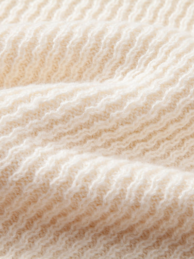 Ademar® | Long Sleeve Wave Jacquard Knit V Neck Polo Shirt