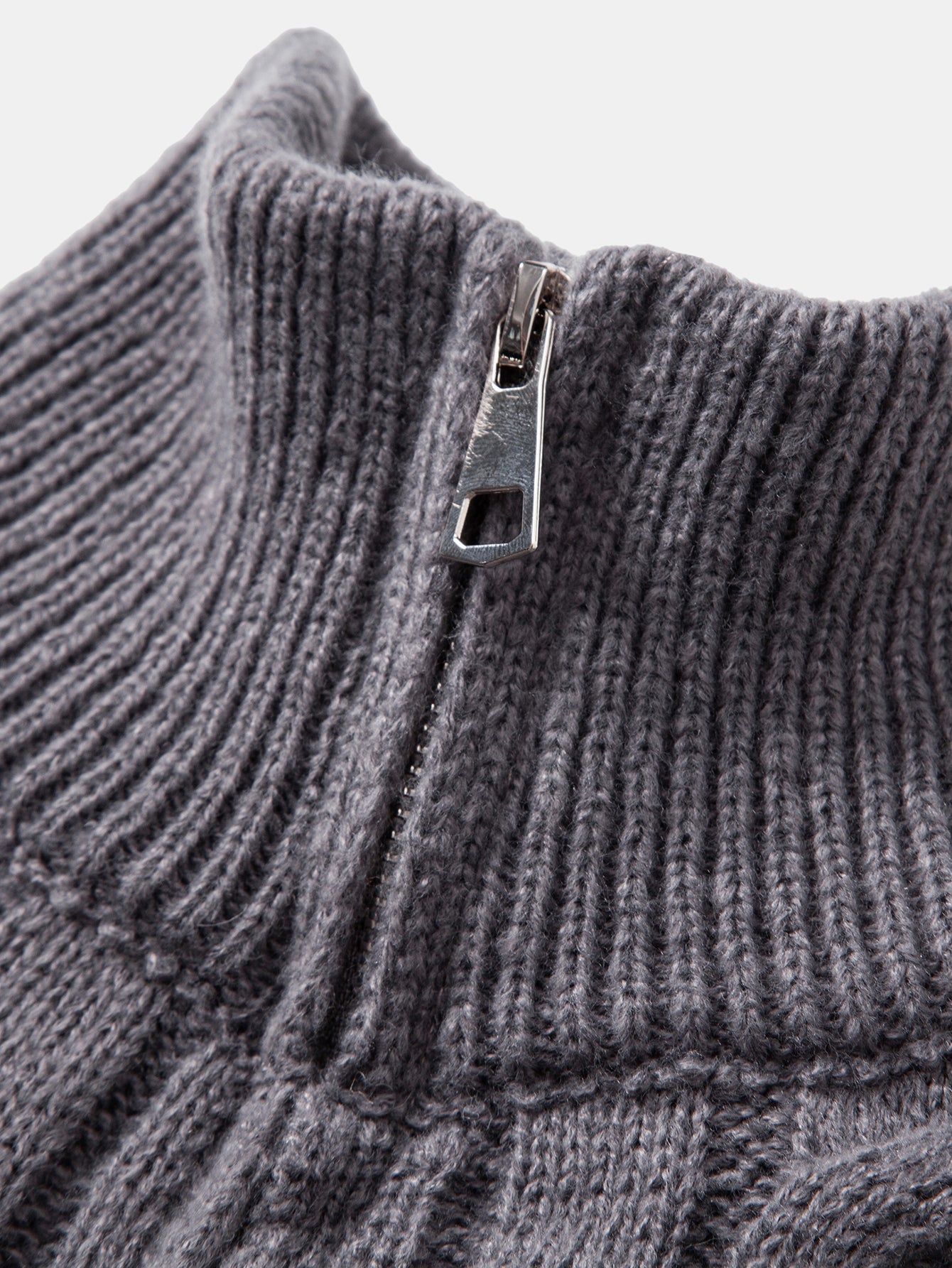 Achille® | Twist Jacquard Quarter Zip Sweater
