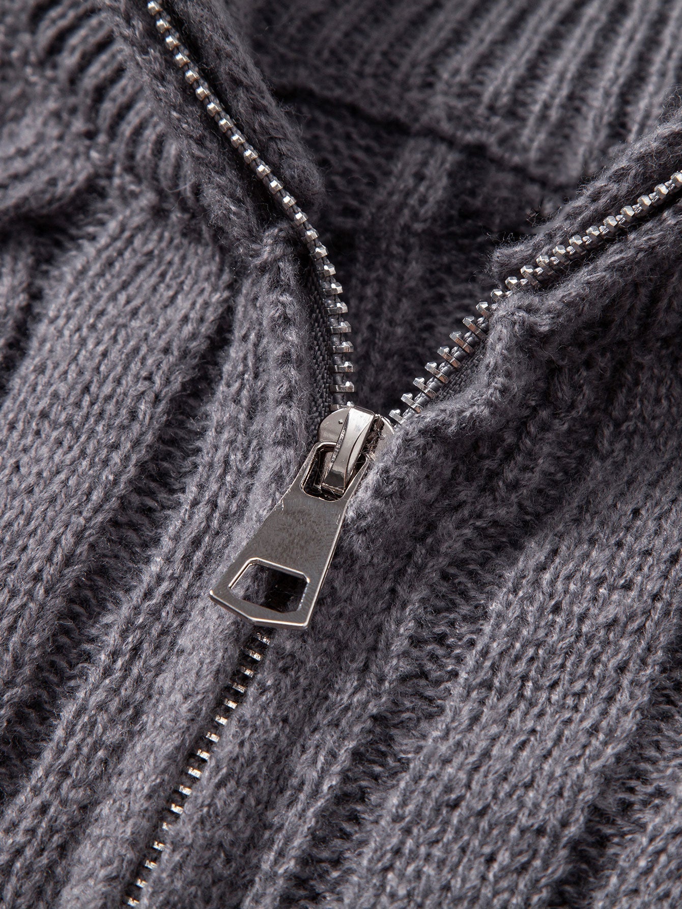 Achille® | Twist Jacquard Quarter Zip Sweater