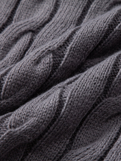 Achille® | Twist Jacquard Quarter Zip Sweater