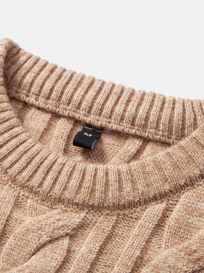 Abdullah® | Twist Jacquard Crew Neck Sweater