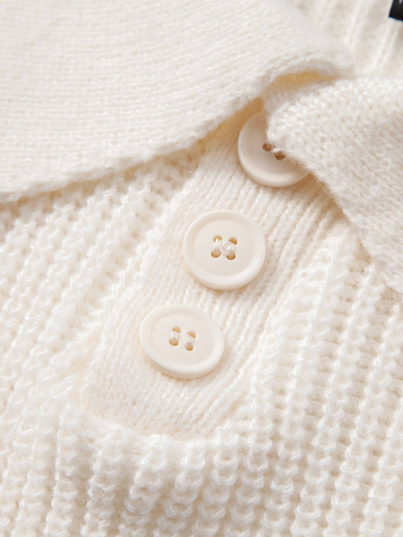 Adamari® | Long Sleeve Textured Knit Polo Shirt