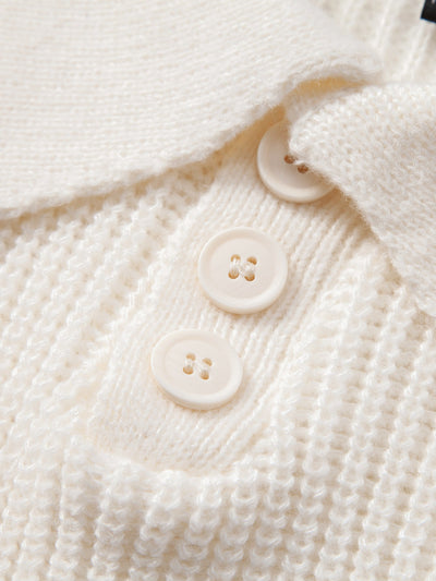 Adamari® | Long Sleeve Textured Knit Polo Shirt