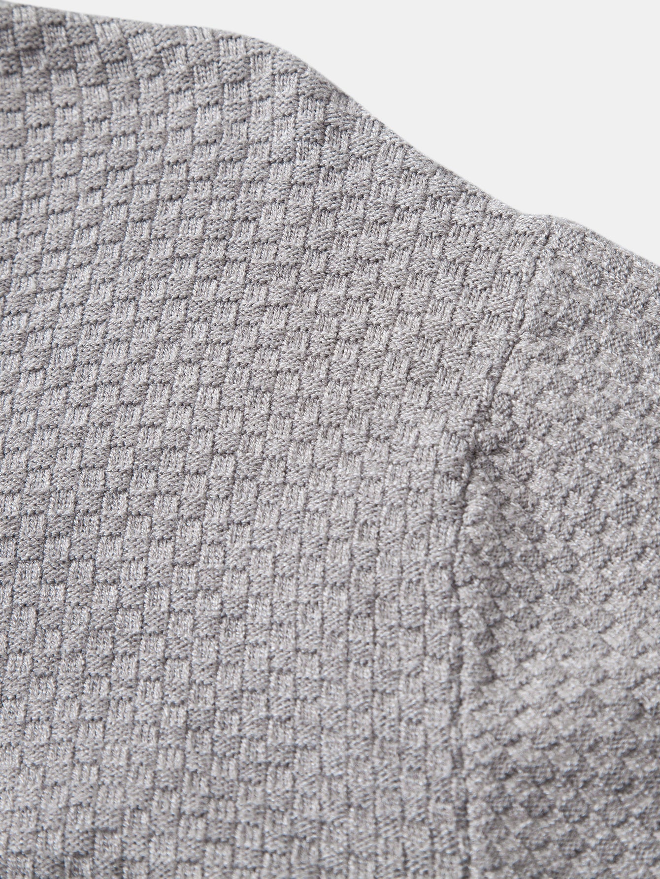 Amaro® | Checkerboard Textured Turtle Neck Sweater