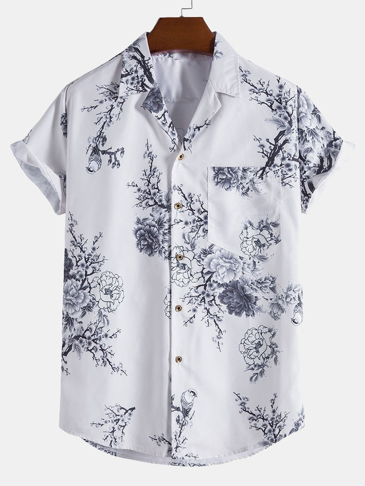 Armoni® | Flower And Bird Painting Shirts