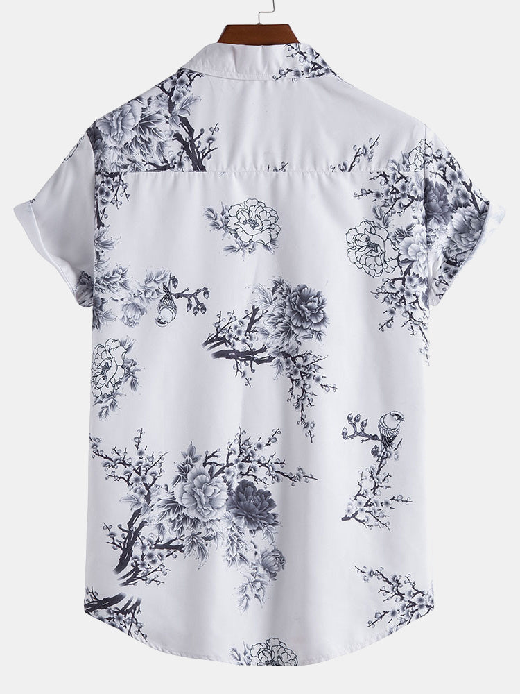 Armoni® | Flower And Bird Painting Shirts
