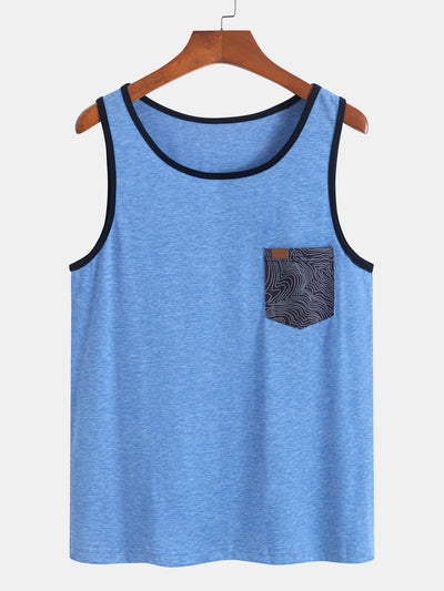 Harold® | Tank Top With Wave Pattern Pocket