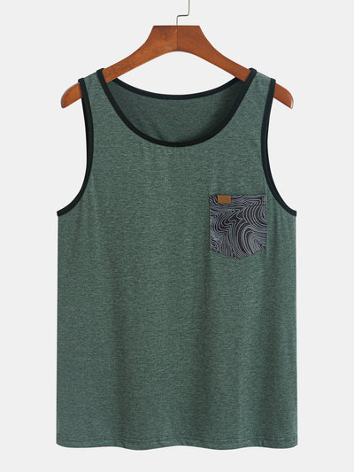 Harold® | Tank Top With Wave Pattern Pocket