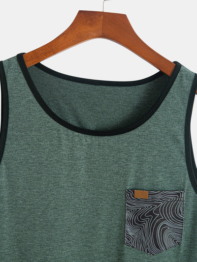 Harold® | Tank Top With Wave Pattern Pocket