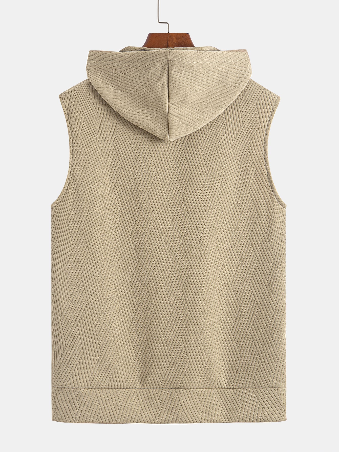 Chad® | Striped Jacquard Sleeveless Hooded T-Shirt & Shorts