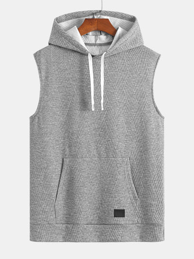 Raymond® | Striped Jacquard Sleeveless Hooded T-Shirt & Shorts