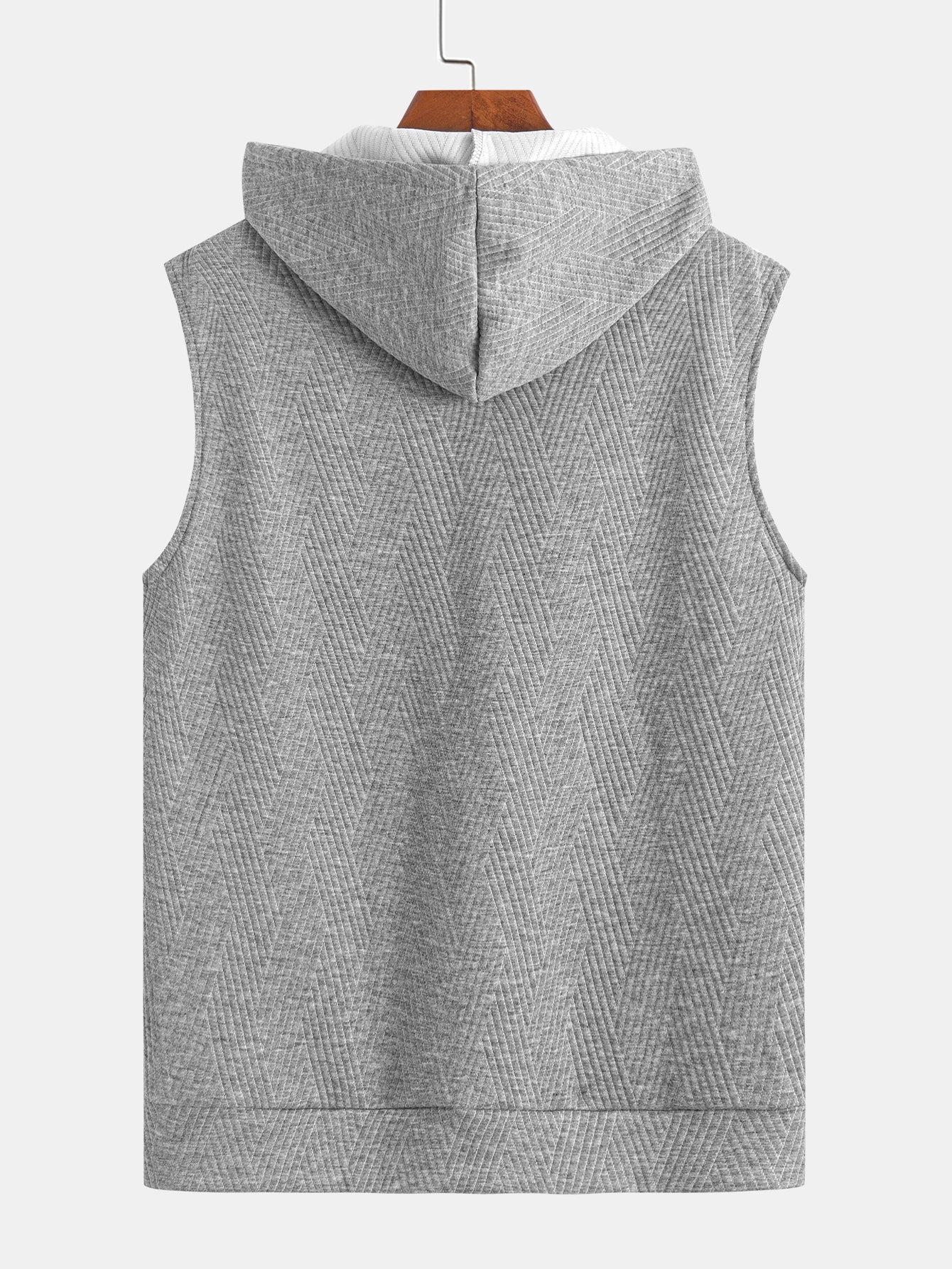 Chad® | Striped Jacquard Sleeveless Hooded T-Shirt & Shorts